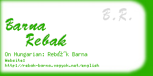 barna rebak business card
